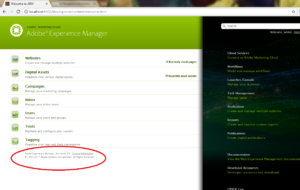 find out the current AEM version using Classic UI
