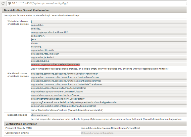 How to fix “Deserialization Not Allowed For Class” Error during AEM ...