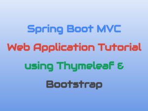 spring boot mvc web application