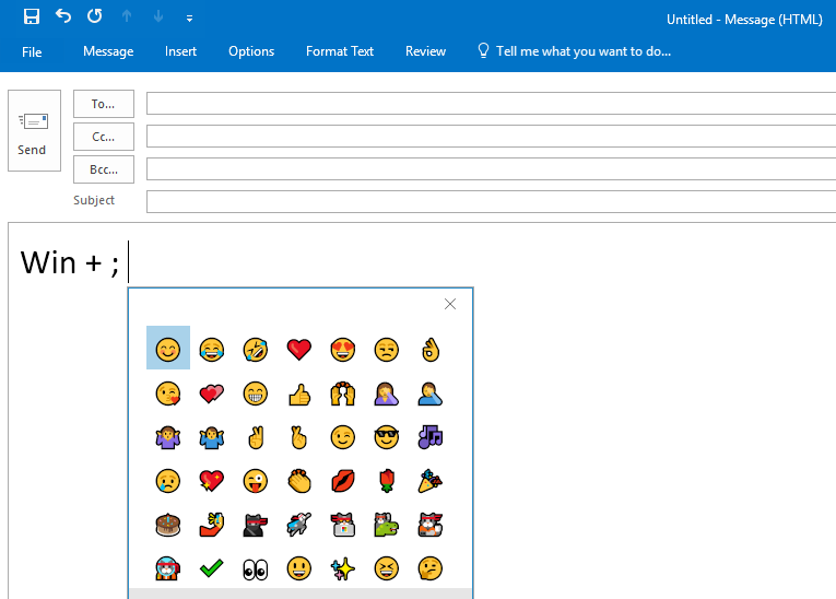 How To Insert A Smiley In An Outlook Email Message