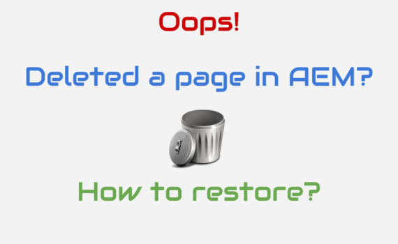 restore deleted pages in AEM