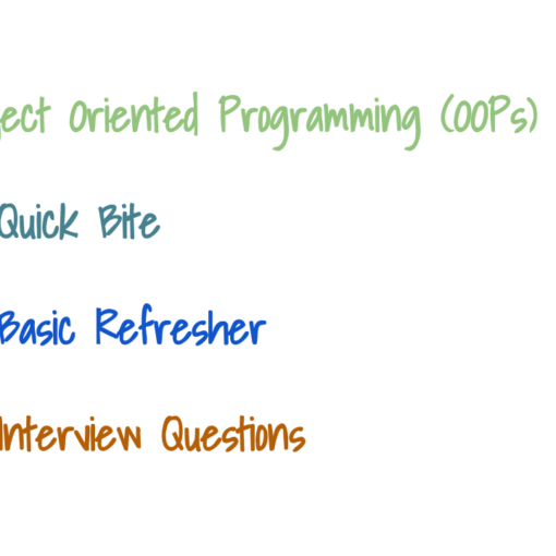 Object Oriented Programming OOPs