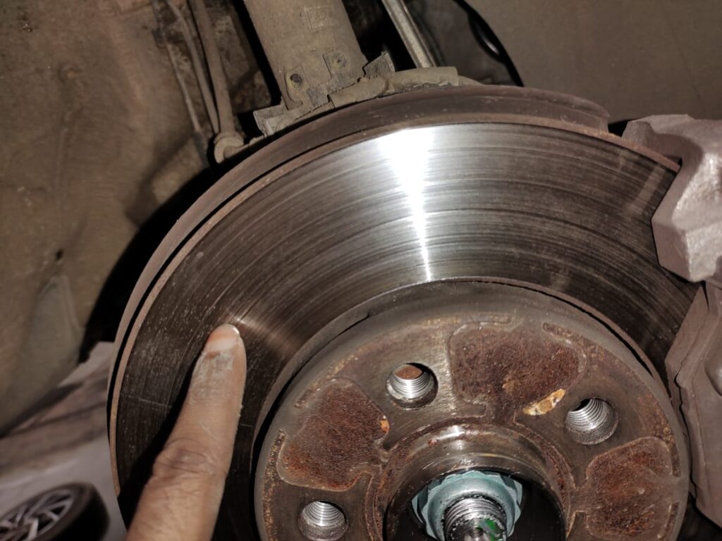 brake disk scoring lines