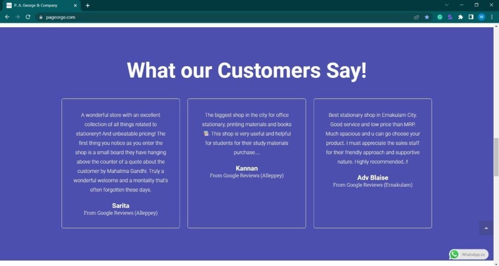 webfuse.in portfolio
