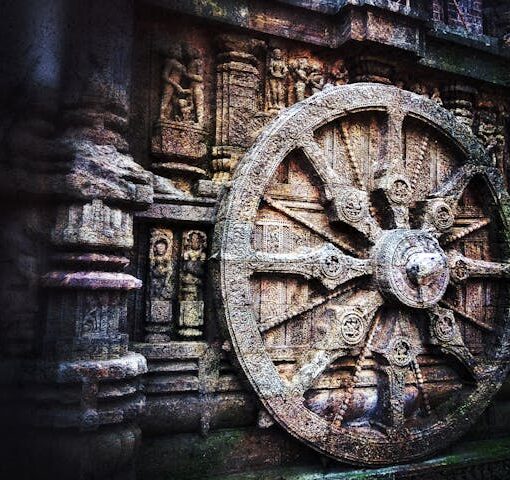 The majestic Sun Temple at Konark with its iconic stone wheels