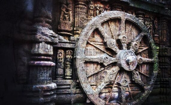 The majestic Sun Temple at Konark with its iconic stone wheels